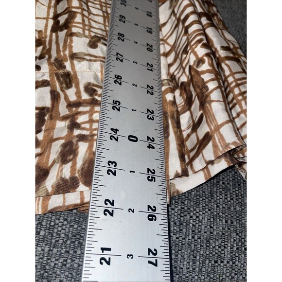 Carol Little Silk Skirt Womens Size 10 Boho Earthy Artisan Retro Abstract Career - Picture 6 of 9